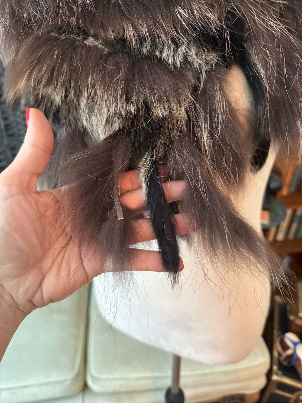 🤎🖤 FURLUX Genuine Fur Cowl Scarf Wrap Luxury Winter Accessory Quebec Designer - Picture 4 of 13